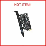 4 Ports PCI-E to USB 3.0 Expansion Card (2 USB Type-A and 2 USB Type-C Ports), I