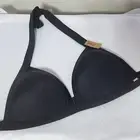 PINK Victoria's' Secret Triangle Bikini Top Womens XXL Black Padded Plunge NWT