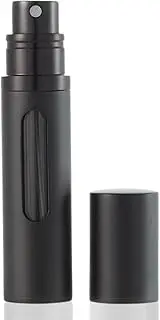 SUBORAWOS Perfume Atomiser Refillable, Mini Perfume Atomiser for On the Go, Empty Spray Bottle for Perfume, Handbag Perfume Bottles for Travel, 5 ml (Black)