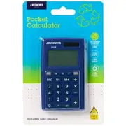 J.Burrows Recycled Pocket 8 Digit Calculator Navy