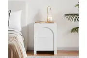 Dome White Bedside Table
