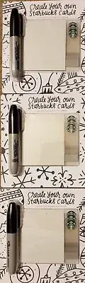 3 Count Starbucks Card 2017 Create Your Own Starbucks Card W/mini Sharpie