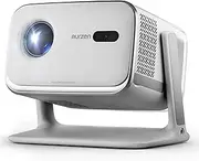 Aurzen Boom Mini 4-in-1 Smart Projector Built-in Google TV, 10000+ Apps, Real-Time Focus & Keystone, 20W Speakers DoIby Audio, 500 ANSI Lumens Outdoor Movie Projector with WiFi and Bluetooth, Grey