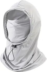[Generic] Golf Masque - Sun Hat Upf 50+ Outdoor,Sweat Wicking Quick Drying Breathable Anti-UV Ice Silk Face Cover Sunscreen Unisex Neck Gaiter for Sports, Light Gray