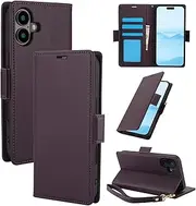 Procarcasa for iPhone 16 Plus Wallet Case,for iPhone 16 Plus Case [6.7 inch] PU Leather Flip Folio Cover with Card Holders Stand Feature Magnetic Clourse Protective Cover-Dark Purple