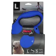 Flexi Standard 5m Tape Retractable Pet Dog Safety Lead Blue Large