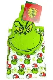 Dr. Seuss' The Grinch Face Kitchen Towel Dishcloth Stink Stank Stunk New