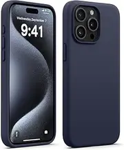 AOTESIER for iPhone 15 Pro Max Case, [Military Shockproof Protection] Silicone Phone Case Anti-Scratch Soft Microfiber Lining Flexible Bumper Case, 6.7 inch, Blue