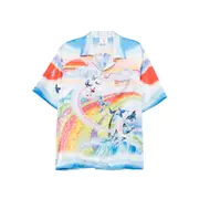 [Casablanca] Casablanca Teacher Butterfly Landscape Shirt L BLUE/ORANGE
