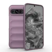 For Google Pixel 9 Pro XL 5G Case, Wavy Durable TPU Flannel Cover, Purple