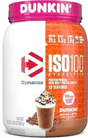 ISO100 Hydrolyzed Protein Powder in Dunkin' Mocha Latte Flavor, 100%
