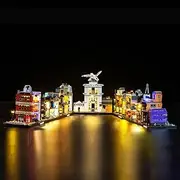 DALDED Light Kit for Lego 76444 Diagon Alley Wizarding Shops, Led Lighting Kit Light Design and Configuration Compatible with Lego 76444 Building Blocks Model - NOT Included The Model Set