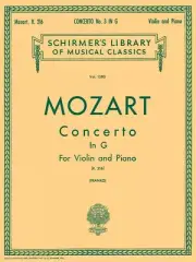 Mozart Concerto No. 3 in G K.216 Score and Parts Violin and Piano 050260250