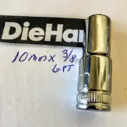 DIEHARD 10 mm x 3/8" DR SEMI DEEP SOCKET - 6 Point - Free USA Shipping