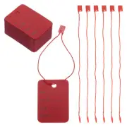 Price Tags 2 x 1.4 Inch Red Tagging for Clothing with Nylon String 150 Set