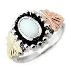 Black Hills Gold Sterling Silver Ladies Opal Ring Size 6