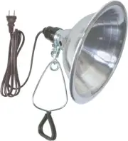Woods Clamp Lamp Light with Aluminum Reflector; 150W; UL, 6- Foot Cord