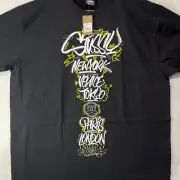 Stussy Born x Raised Shirt Mens Extra Large XL Handstyles Black New Streetwear