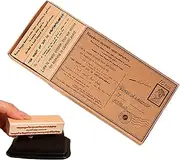 Scrapbook Wooden Stamps,Wooden Rubber Retro Scrapbooking Stamps | Exquisite Art Craft Supplies Card Making Accessories Prints for Adults Teen Enthusiasts Projects