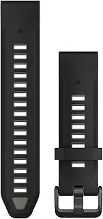 [Garmin] QuickFit Silicone Watch Band, Black/Pebble Gray, 20 mm Size
