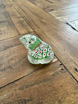 Vintage Hand Blown Art Glass Millefiori Frog