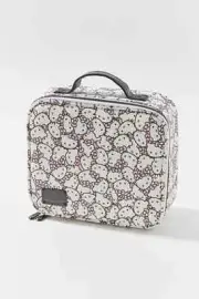 Hello Kitty Sanrio Impressions Vanity White Multi Compartment Cosmetic Bag Case