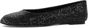 [RONILURN] Flats for Women Rhinestone Square Toe Glitter Sparkly Comfortable Dress Bridal Ladies Wedding Shoes