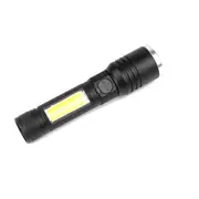 USB Rechargeable Telescopic Zoomable LED Flashlight