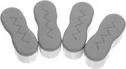 4Pcs Toilet Seat Bumpers Grey Cushion Pads for Noise Reduction Comfortable Toilet Lid Protectors for Home Hotels and Hospitals Height Enhancing Adhesive