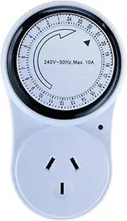 Leona Co 24 Hour Timer Outlet, Timer for Electrical Outlets, Mechanical Indoor Plug-in Switch Electric Wall Outlet for Lamp, Aquarium, Reptile Lights