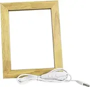 COMNESTBI 1pc Wooden Picture Frame LED Night Light Chic Photo Display Decor for Bedroom Home Decoration Quality Material Warm Light for Refreshing Interior