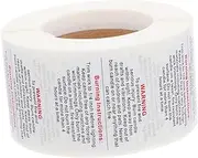 jojofuny 1Roll Self Adhesive Candle Jar Safety Decals Warning Stickers Labels Removable Candle Container Warning Decals for Home Use Durable Eye Catching Design