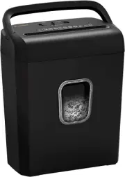 Bonsaii 6-Sheet Micro-Cut Paper Shredder, P-4 High-Security Black