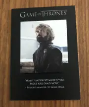 2020 HBO Game of Thrones Season 8 TYRION/SANSA STARK Quotable Card #Q74