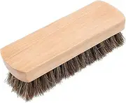 [Dickly] Leather Brush Concaved Handle Horsehair Brush Premium Long Bristles Boot Brush for Buffing Shine