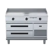 Waldorf 800 Series GPL8120E-RB - 1200mm Electric Griddle Low Back Version - Refrigerated Base