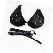 MKVAXR Car Cruise Control Button, for Mitsubishi, for Lancer, for Outlander, for ASX 2007-2012 Car Multifunction Steering Wheel Button Cruise Control Switch Car Steering Wheel Switch Kit(Black 4)