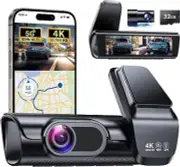 4k Dash Cam Front and Rear, 3.59" IPS Screen, Built-in GPS 5G WiFi Dash Camera