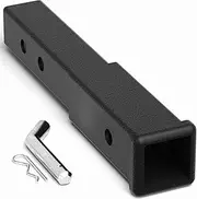 POZENE 14.6" Hitch Extender,2 Inch Hitch Extension, Fits for 2 inch Receiver,7.3"-9.3" Adujustble Extension Length, Drop-Rise Tow Trailer Hitch Adapter,for Cargo Carrier Bike,with 5/8 inch Hitch Pin