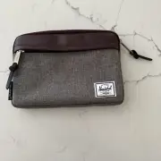 The Herschel Supply Co. Gray Burgundy Virgin Atlantic Pouch ONLY Bag Amenity Kit