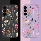 For Samsung S25 S24 Ultra S23 FE S22 A55 A15 Flower ShockProof Phone Case Cover