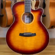 Tanglewood Winterleaf Exotic Superfolk Acoustic Electric Guitar (Tiger Flame)