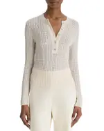 Vince Waffle Knit Henley Sweater