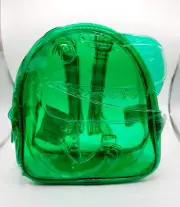 Bath & Body Works 6.5" Dino Mini Backpack Clear Green Zip Top. Gr8 4 Easter NWT!