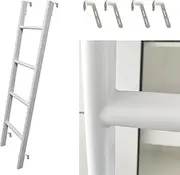 Bunk Bed Ladder bunk Ladder White Twin Bunk Bed Step Ladder with Hooks Fitting, Metal Bunk Bed Ladders for Home Loft Dorm, Bunk Replacement Ladder Hanging Climb Ladder (Size : 130c