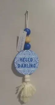 Hello Darling Tassel Beaded Wood Garland Room Decor !