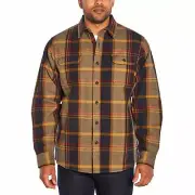 Orvis Mens Shirt Shacket 3XL Adams Plaid Brown Flannel Gorpcore Warm