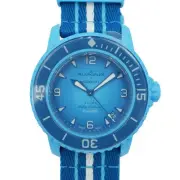Blancpain Swatch Fifty Fathoms Blue Lagoon SO35L4 Turquoise Automatic Watch