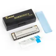 Blues Harmonica Diatonic Harp Mouth Organ 10 Hole Key of C Phosphor Bronze Reeds