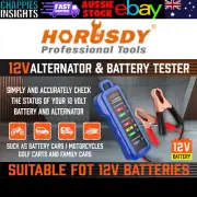 HORUSDY 12V Alternator Battery Tester Clip Check LED Display